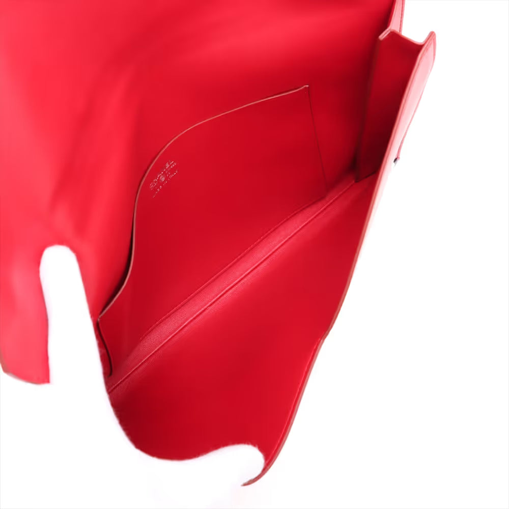 Chanel Airline Lambskin Clutch Bag Red