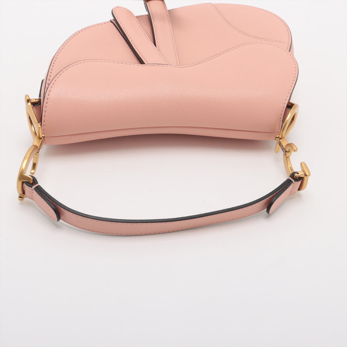 Christian Dior Leather Saddle Bag Salmon Pink