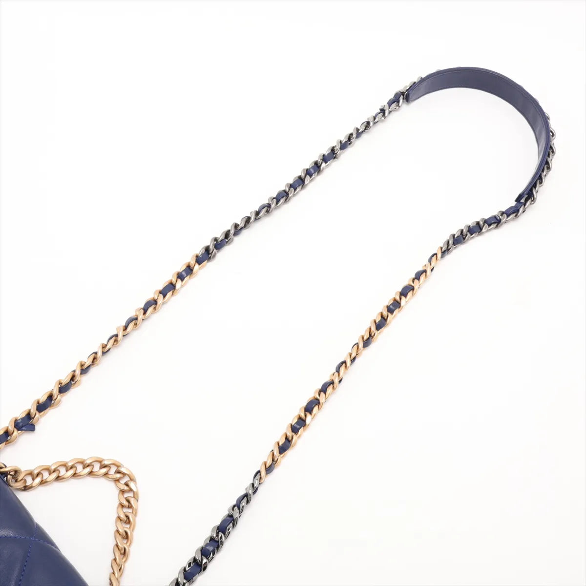 Chanel CHANEL 19 Lambskin Wallet on Chain Blue