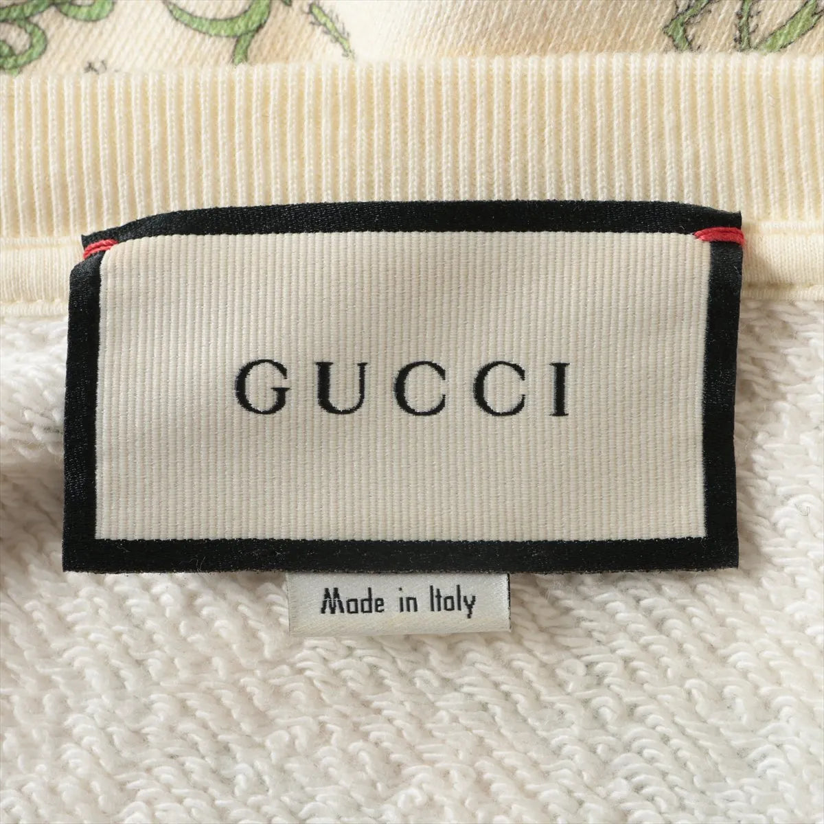 Gucci Tennis Floral Cotton Sweatshirt Cream