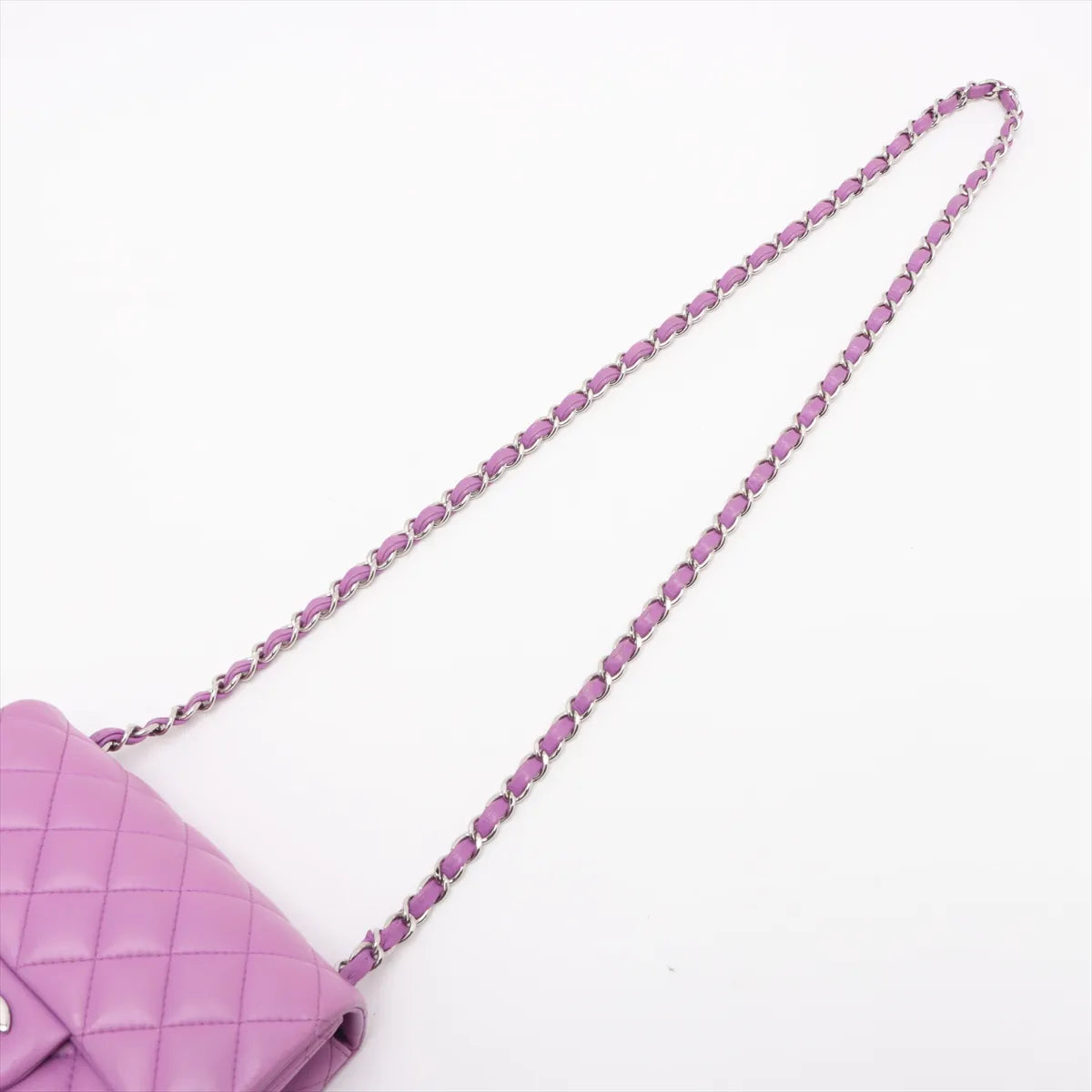 Chanel Mini Matelasse 17 Lambskin Single Flap Single Chain Bag Purple