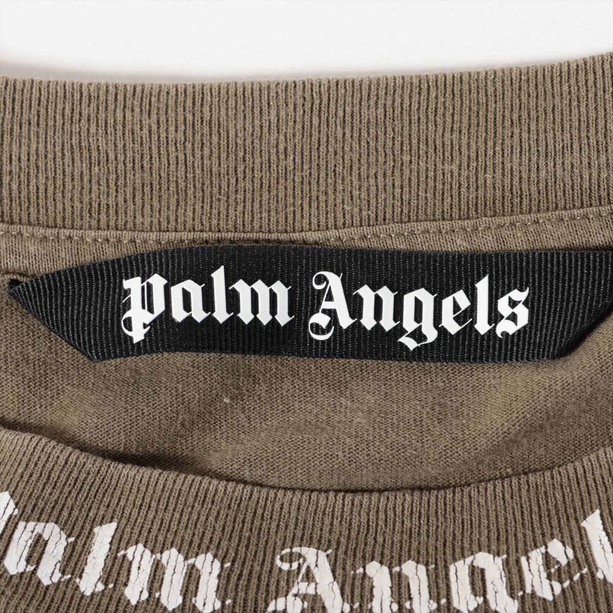 Palm Angels Cotton Oversized T-shirt Olive Green