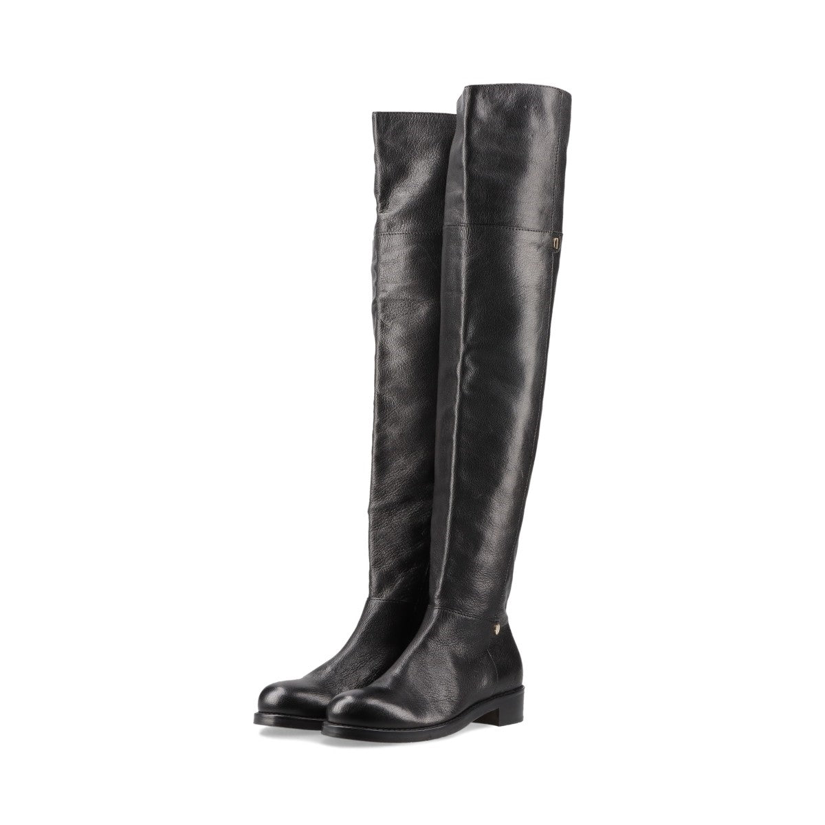 Top Jimmy Choo Leather Long Boots Black