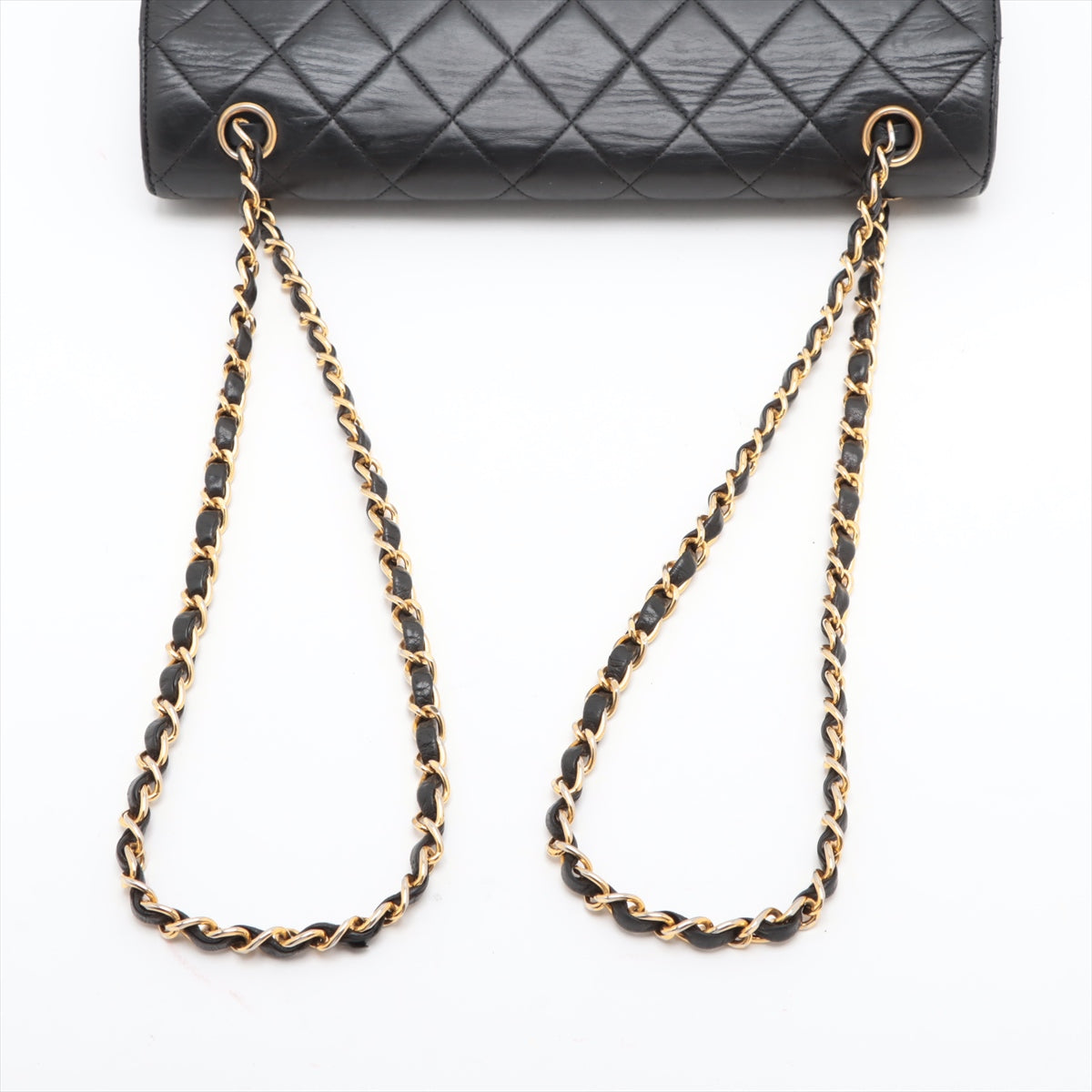 Chanel CC Logo Matelasse Lambskin Single Flap Double Chain Bag Black * PREORDER *