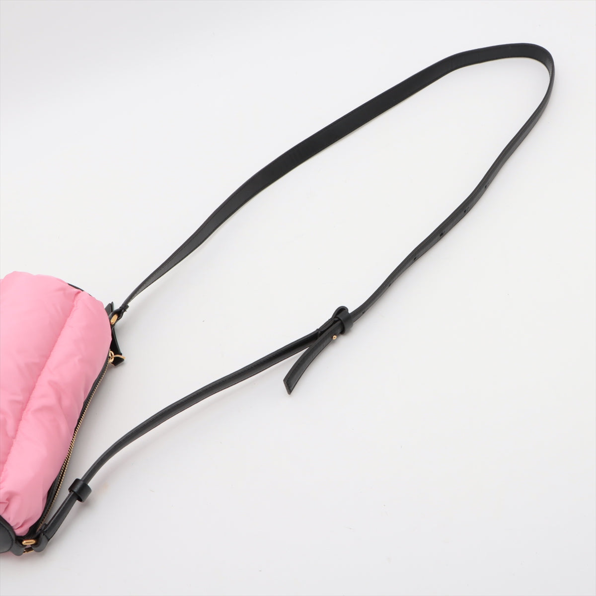 Moncler Keoni Nylon Leather Duffle Shoulder Bag Pink x Black