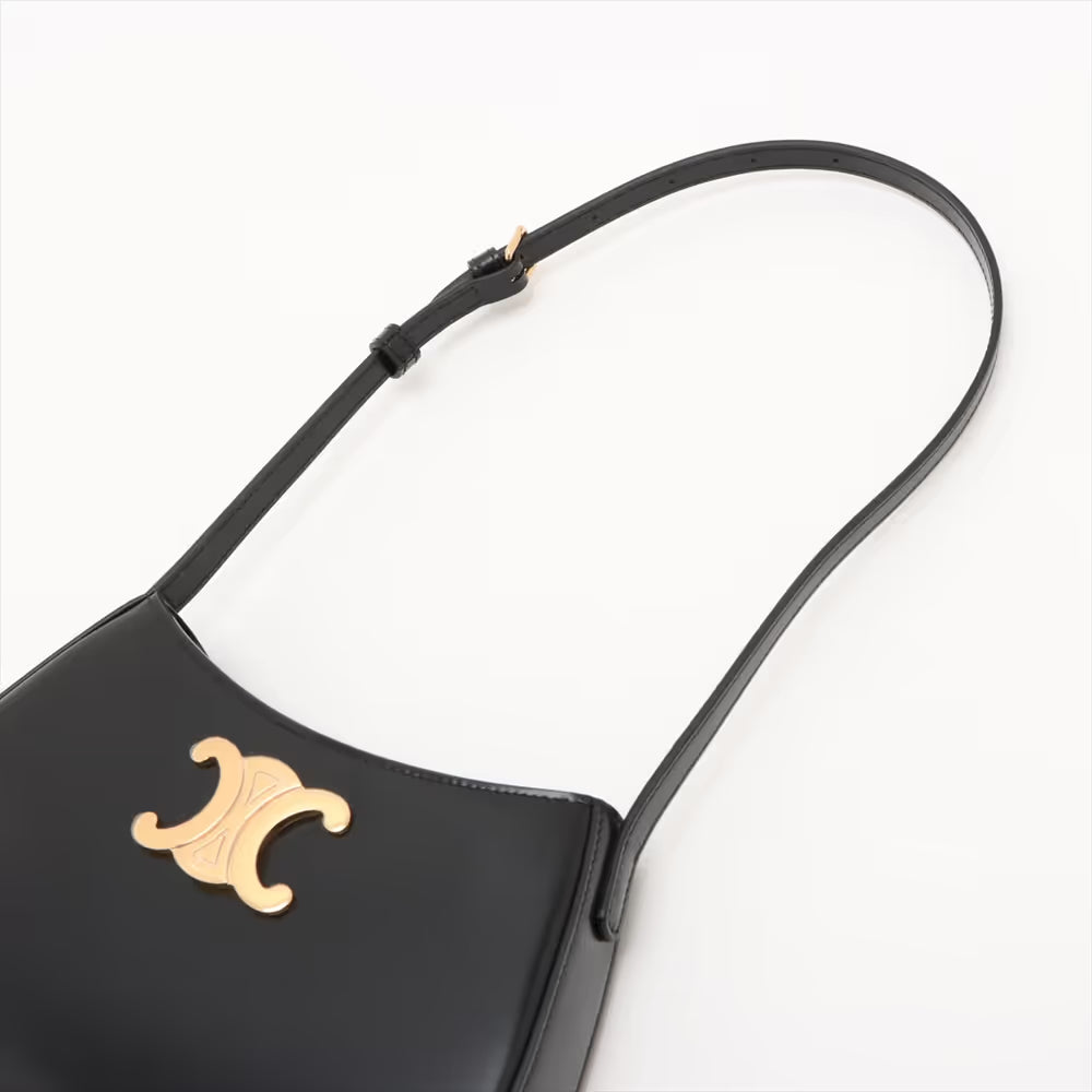 Celine Medium Tilly Leather Shoulder Bag Black
