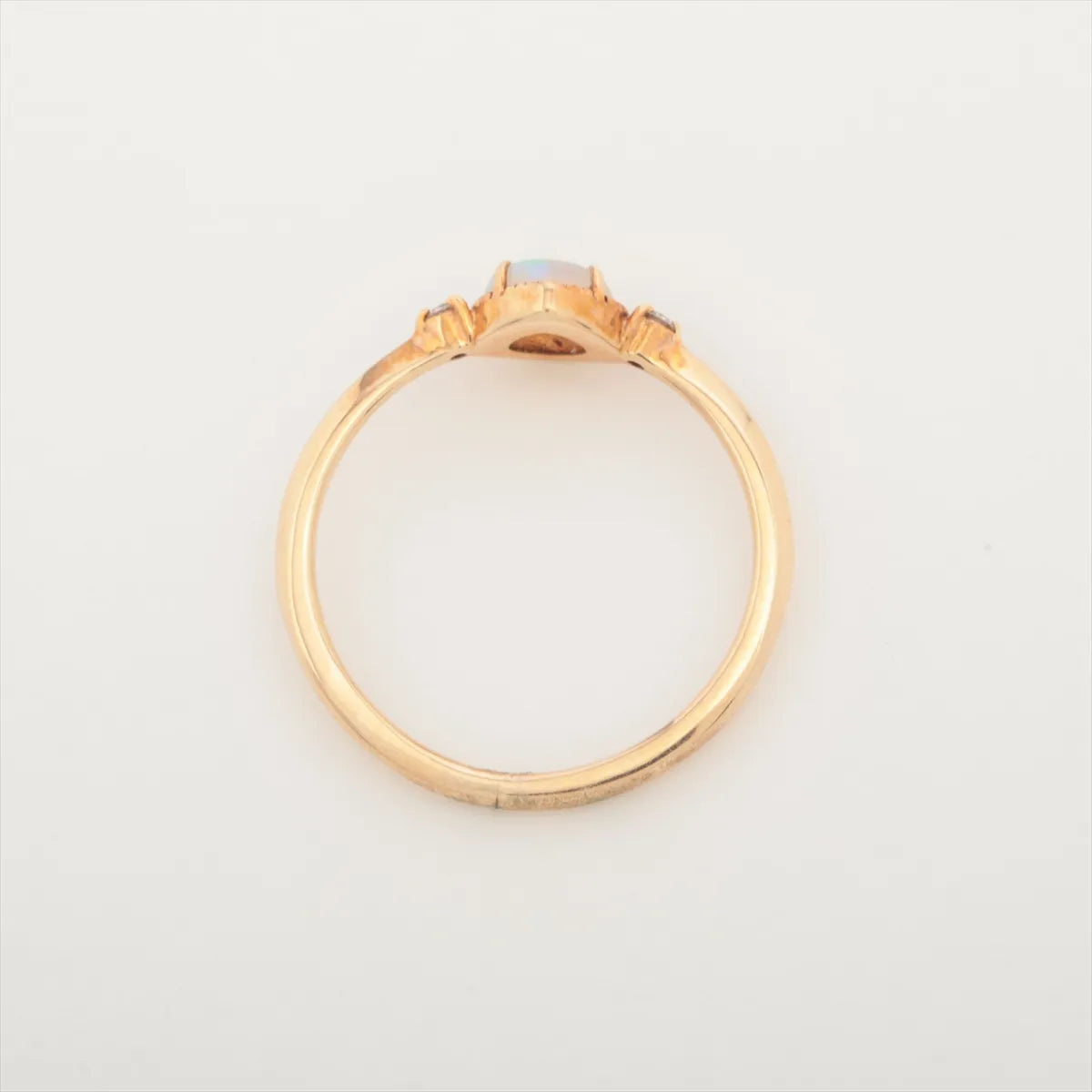 Teardrop Opal Diamond Ring Rose Gold