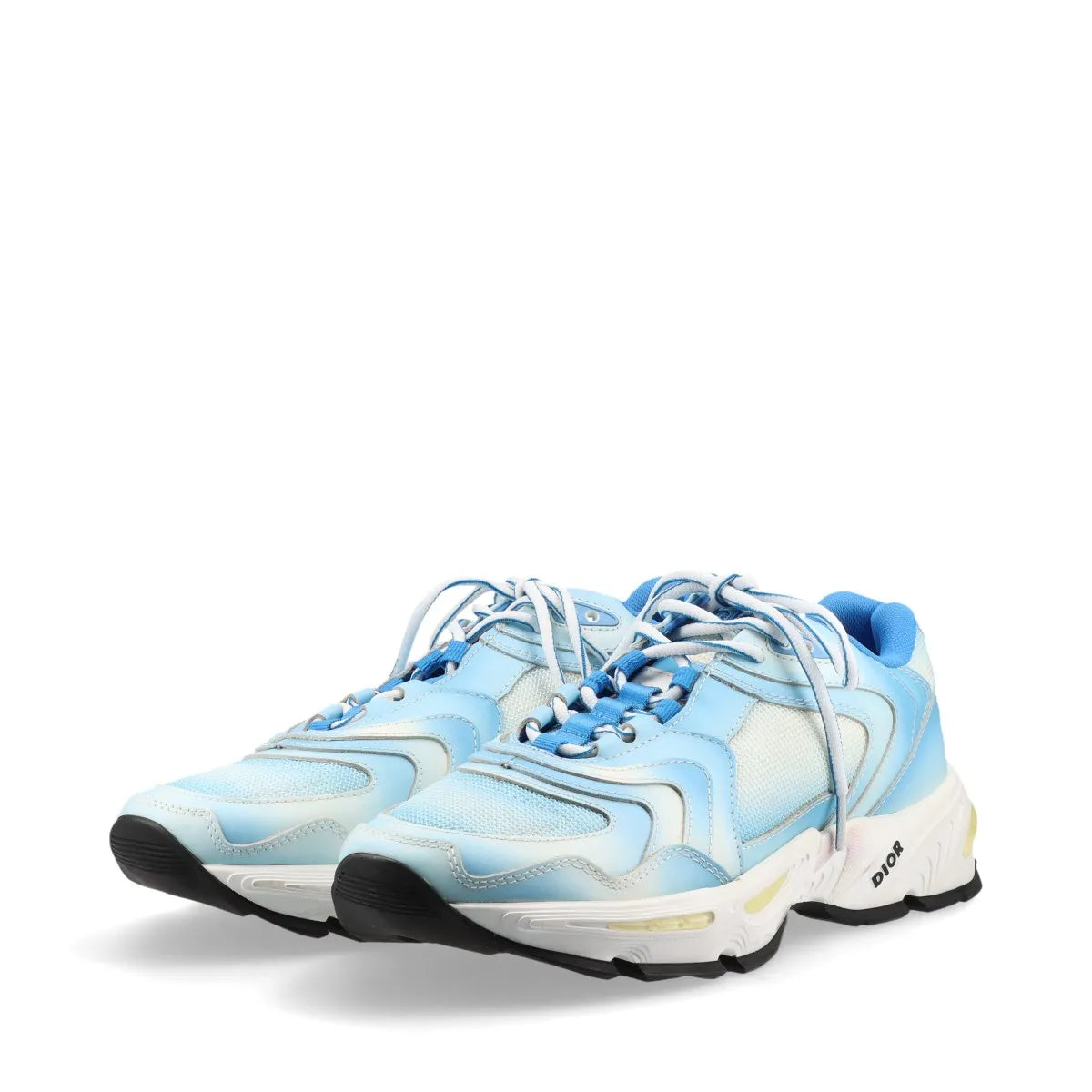 Dior CD1 Leather Fabric Men's Sneakers Blue x White