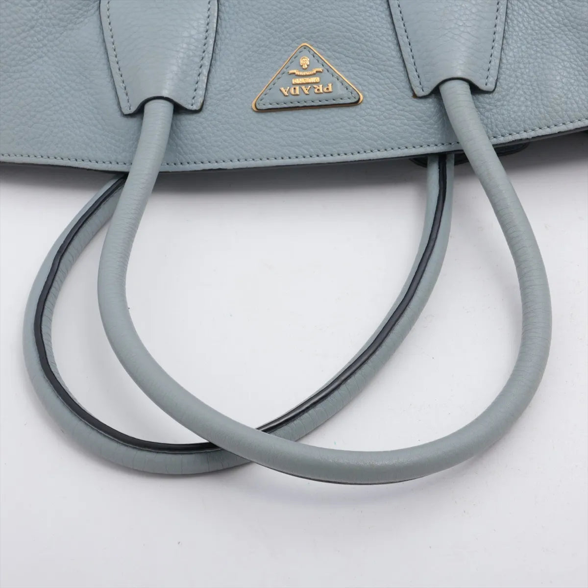 Prada Leather Tote Bag Blue