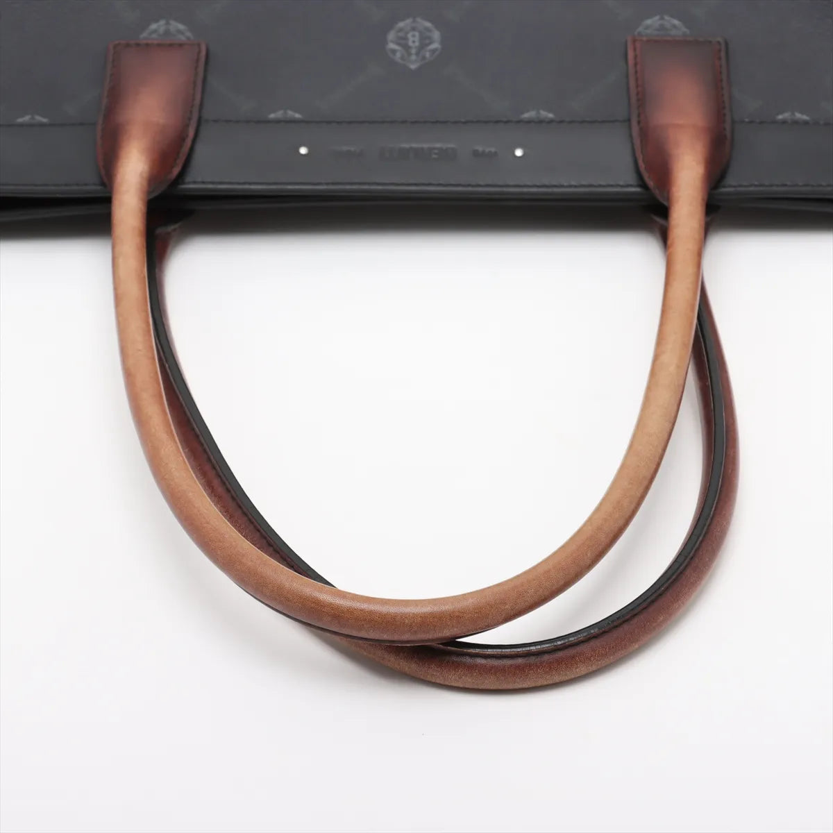 Berluti Forever Leather Tote Bag Black x Brown