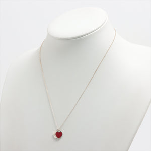 High Quality Tiffany & Co. Return To Tiffany Mini Double Heart Tag Necklace Red