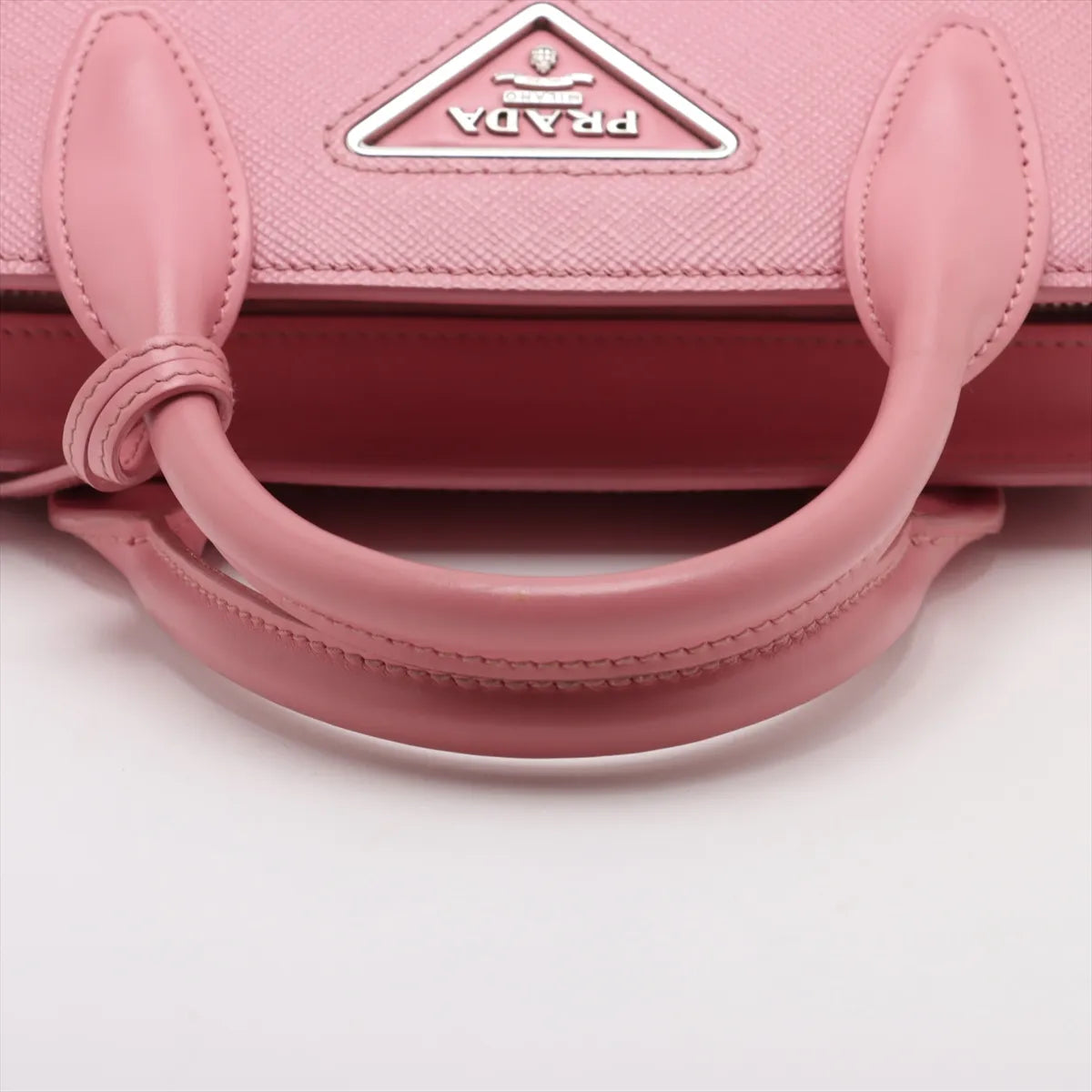 Prada Saffiano Cuir Leather Two-Way Handbag Pink