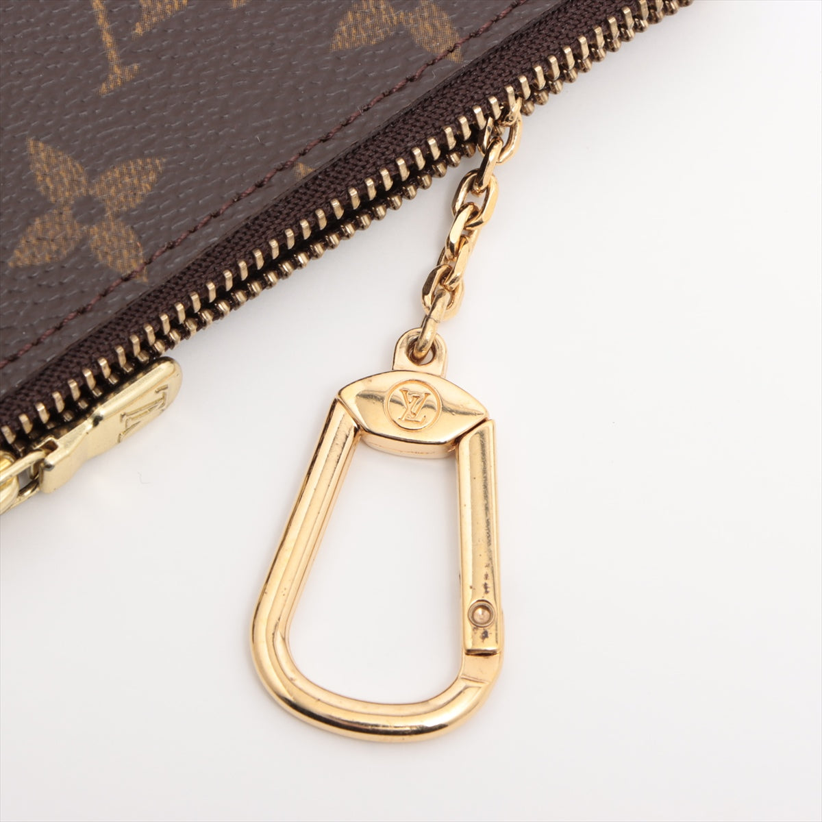 Louis Vuitton Monogram Pochette Cles Brown Coin Case