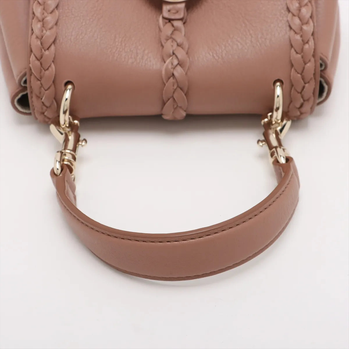 Chloe Penelope Leather Two-Way Shoulder Bag Beige