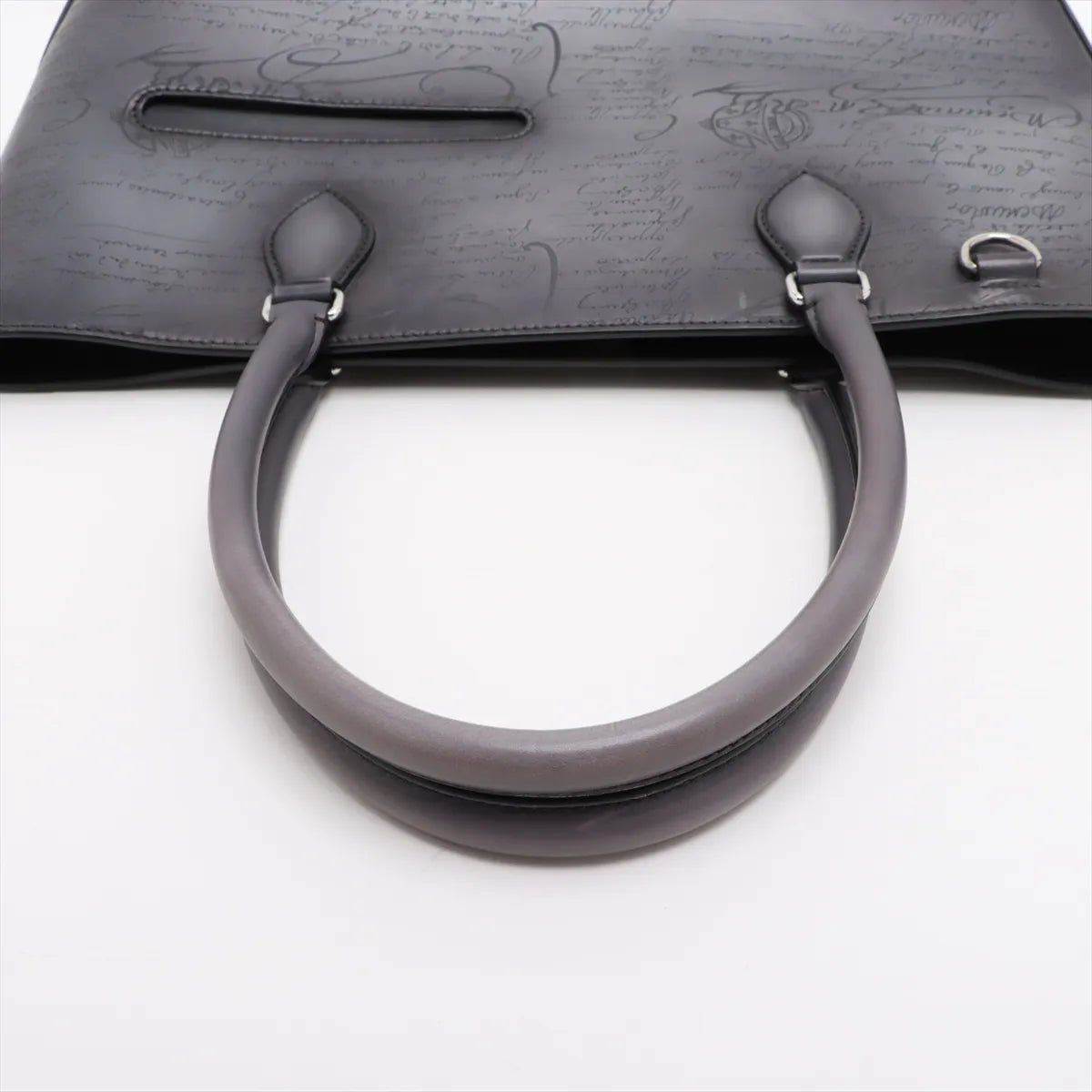 Berluti Calligraphy Toujour Leather Tote Bag Gray