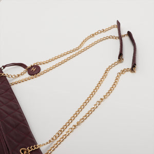 Chanel Matelasse Lambskin Chain Tote Bag Bordeaux