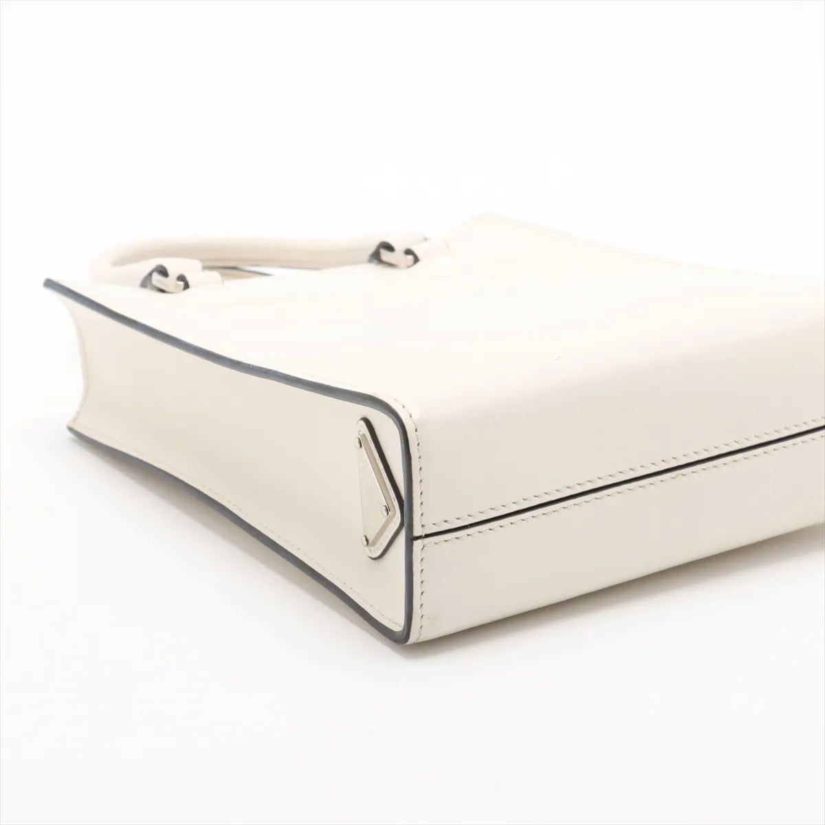 Prada Saffiano Leather Two-Way Handbag White