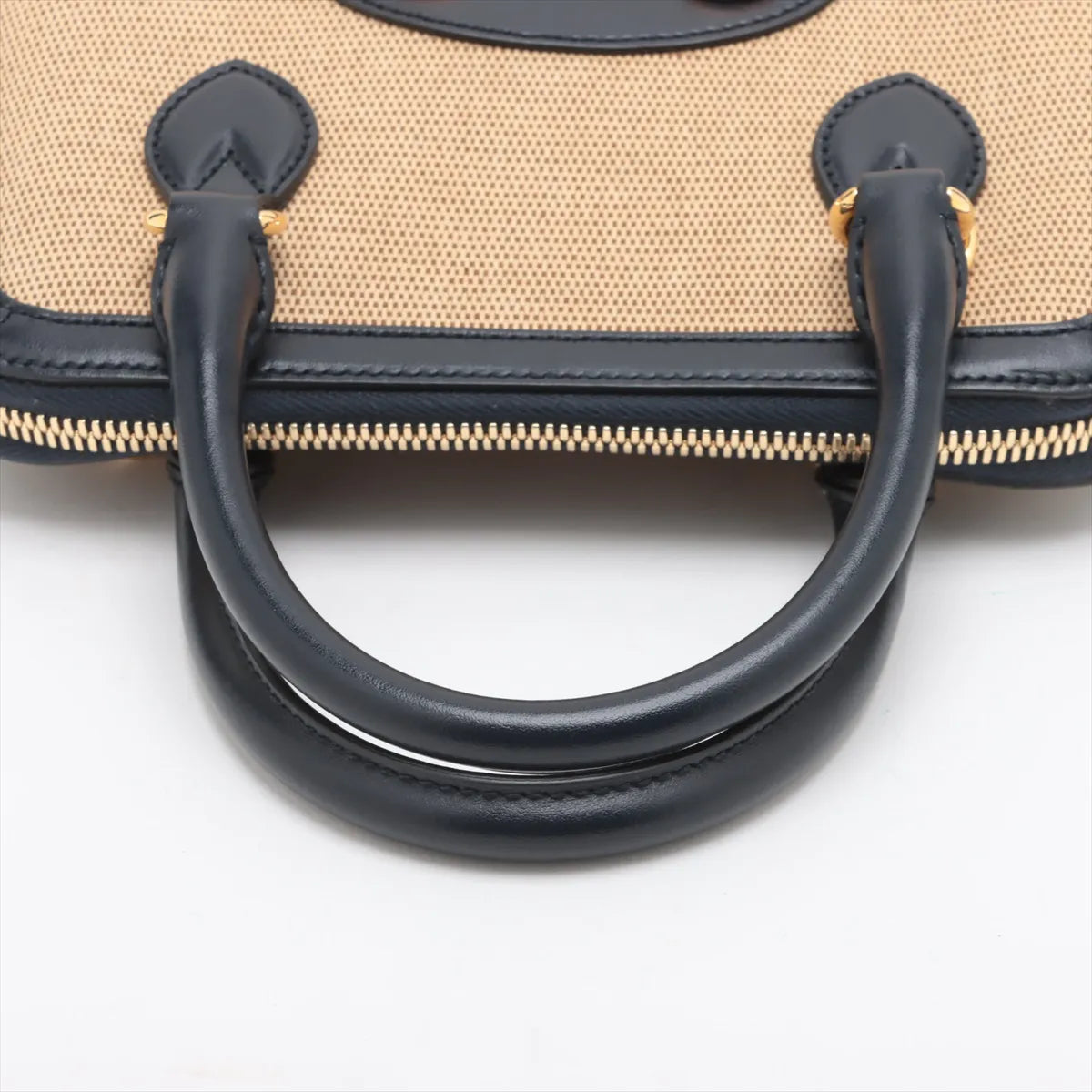 Gucci Horsebit 1955 Two-Way Handbag Navy Blue x Beige * PREORDER *