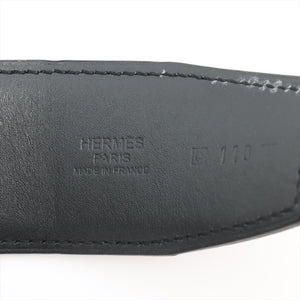 Hermes Constance H Belt Leather Black x Brown