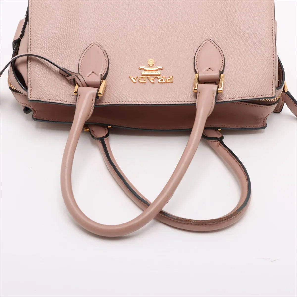 Prada Saffiano Leather Two-Way Handbag Pink