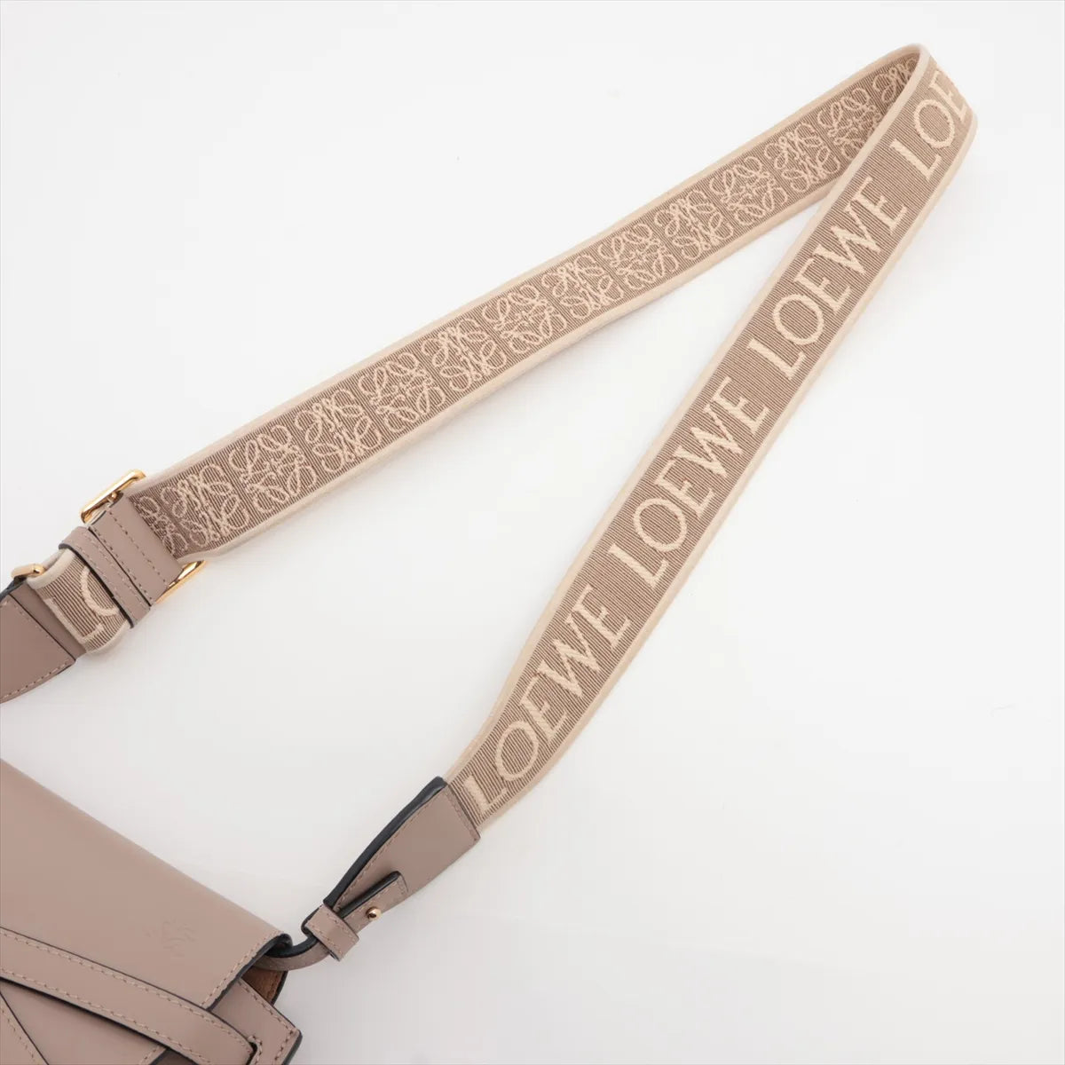 Loewe Gate Dual Mini Leather Shoulder Bag Brown x Beige