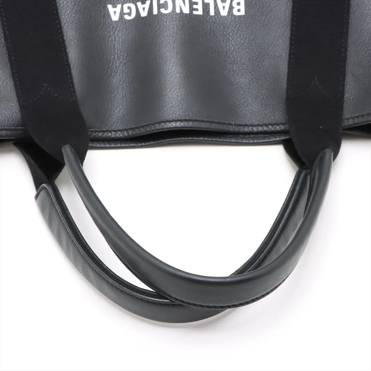 Balenciaga Cabas Leather Tote Bag Black with Pouch