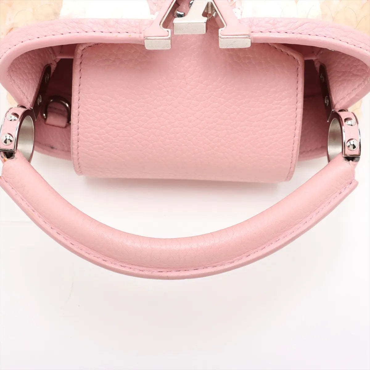 Louis Vuitton Taurillon Capucines Mini Sequins Shoulder Bag Pink x Red