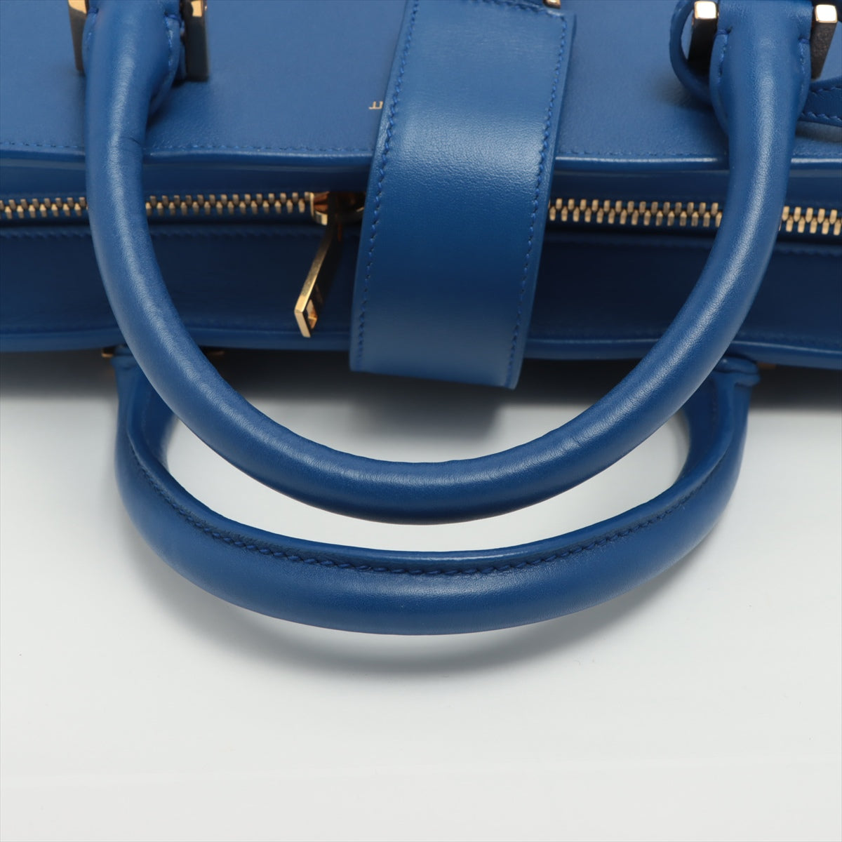 Saint Laurent Paris Baby Cabas Leather Handbag Blue