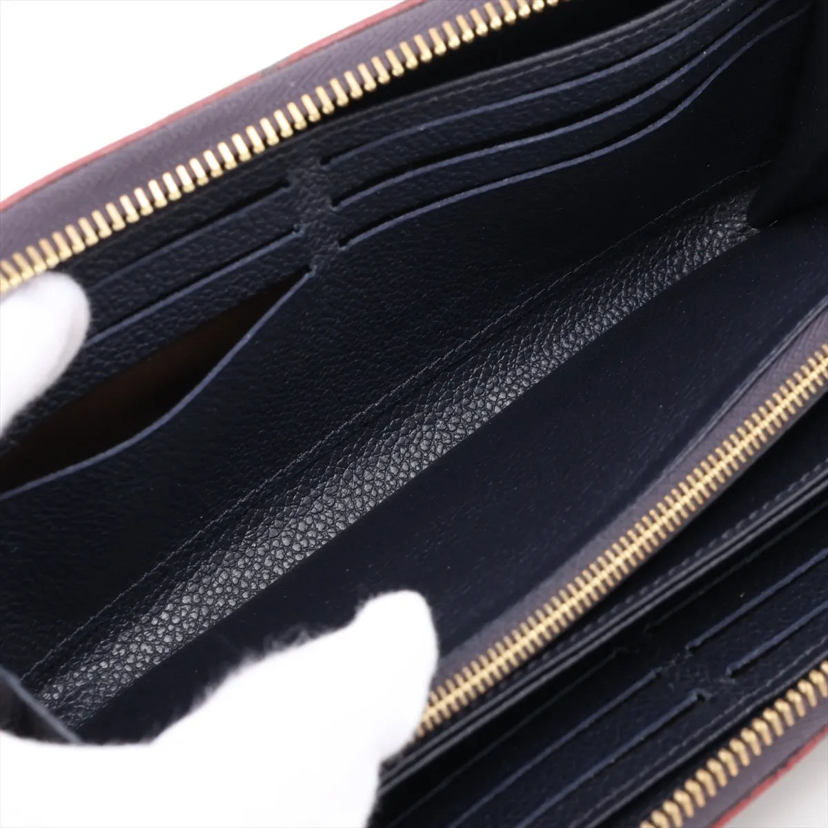 Louis Vuitton Monogram Empreinte Zippy Wallet Navy