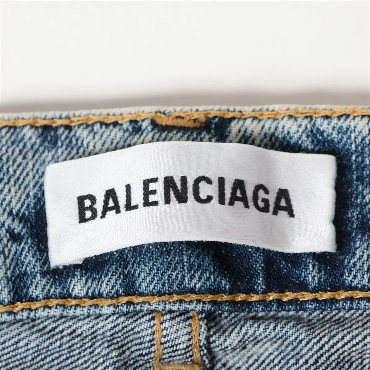 Balenciaga Cotton Denim Pants Blue