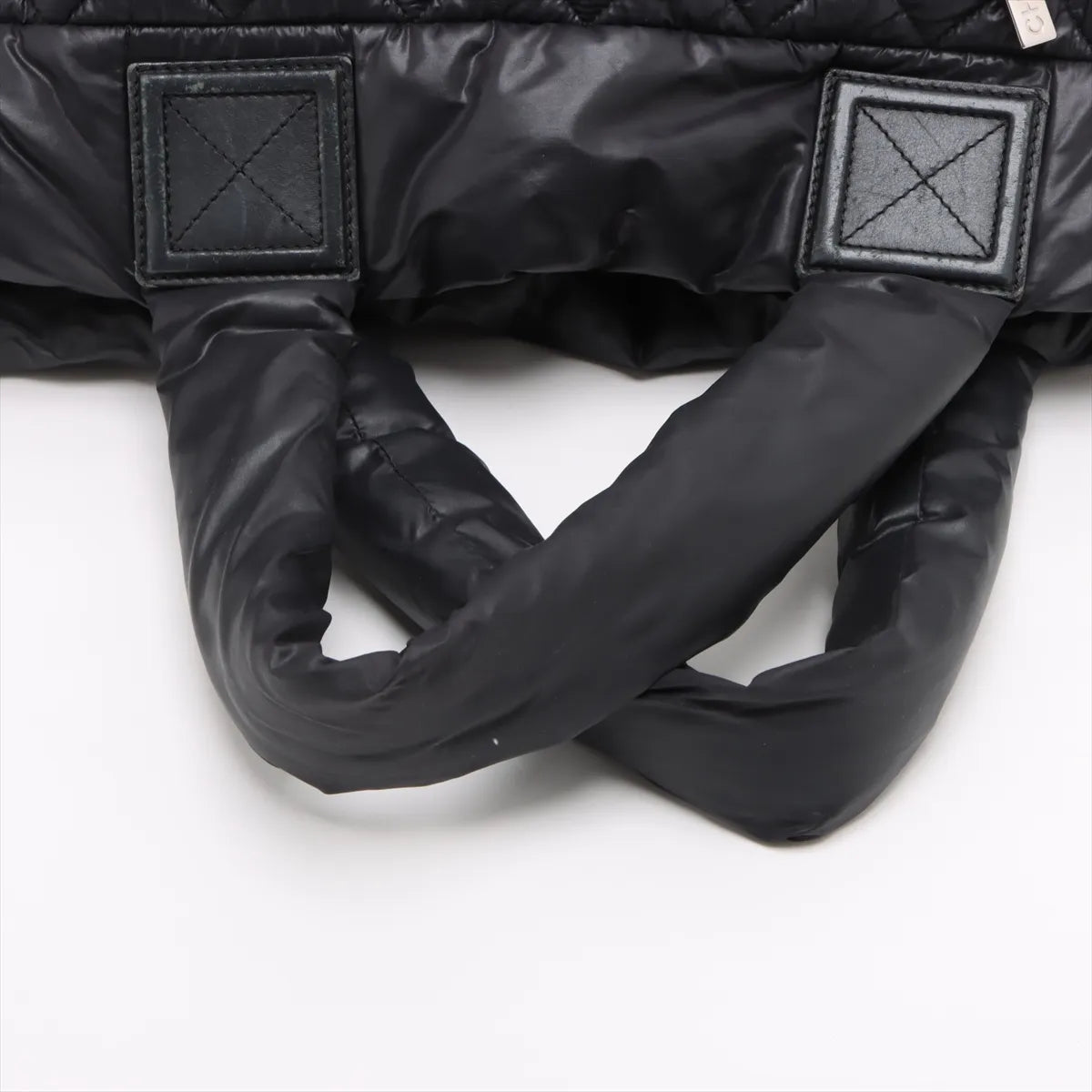 Chanel Matelasse Coco Cocoon Nylon Leather Tote Bag Black