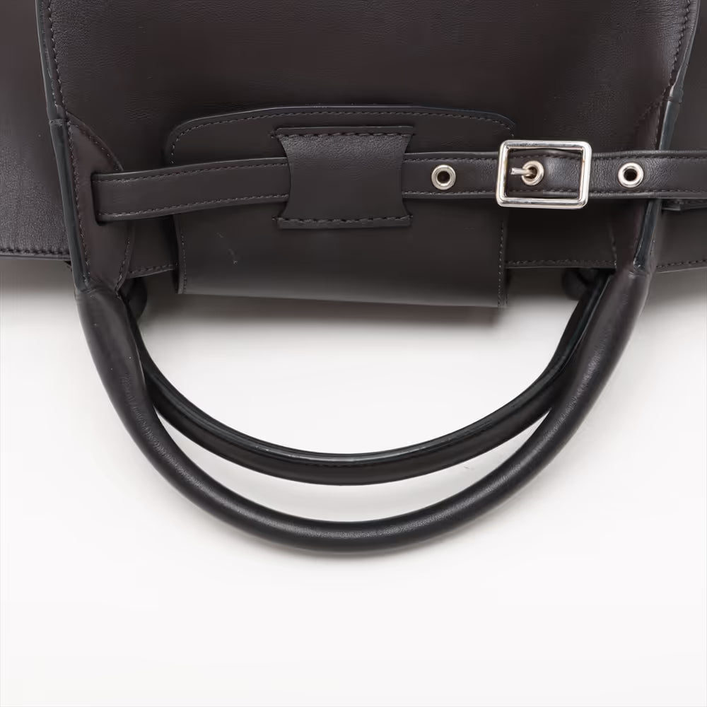 Celine Big Bag Small Leather Two-Way Handbag Dark Brown