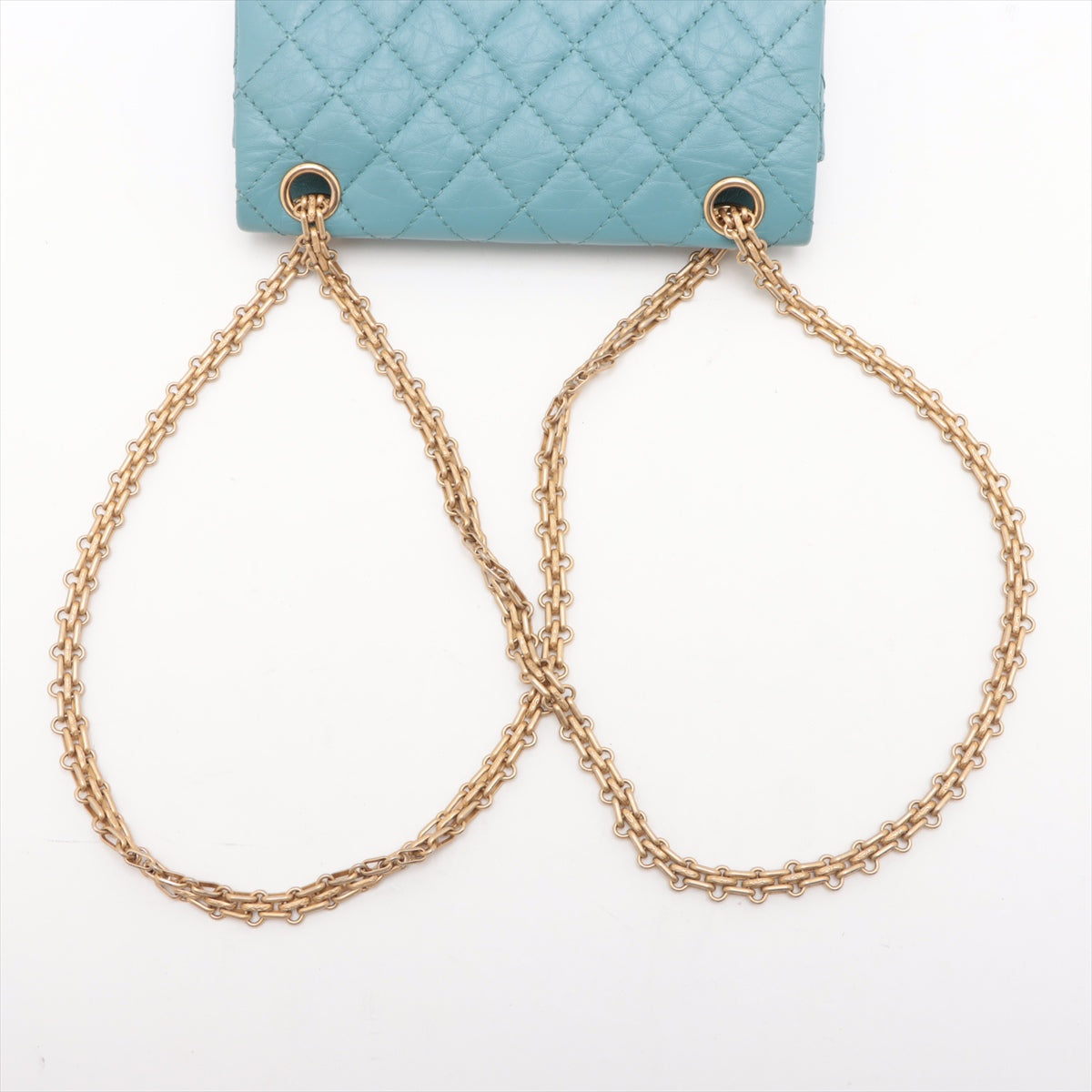 Chanel Matelasse 2.55 Mini Leather Single Flap Double Chain Bag Blue * PREORDER *