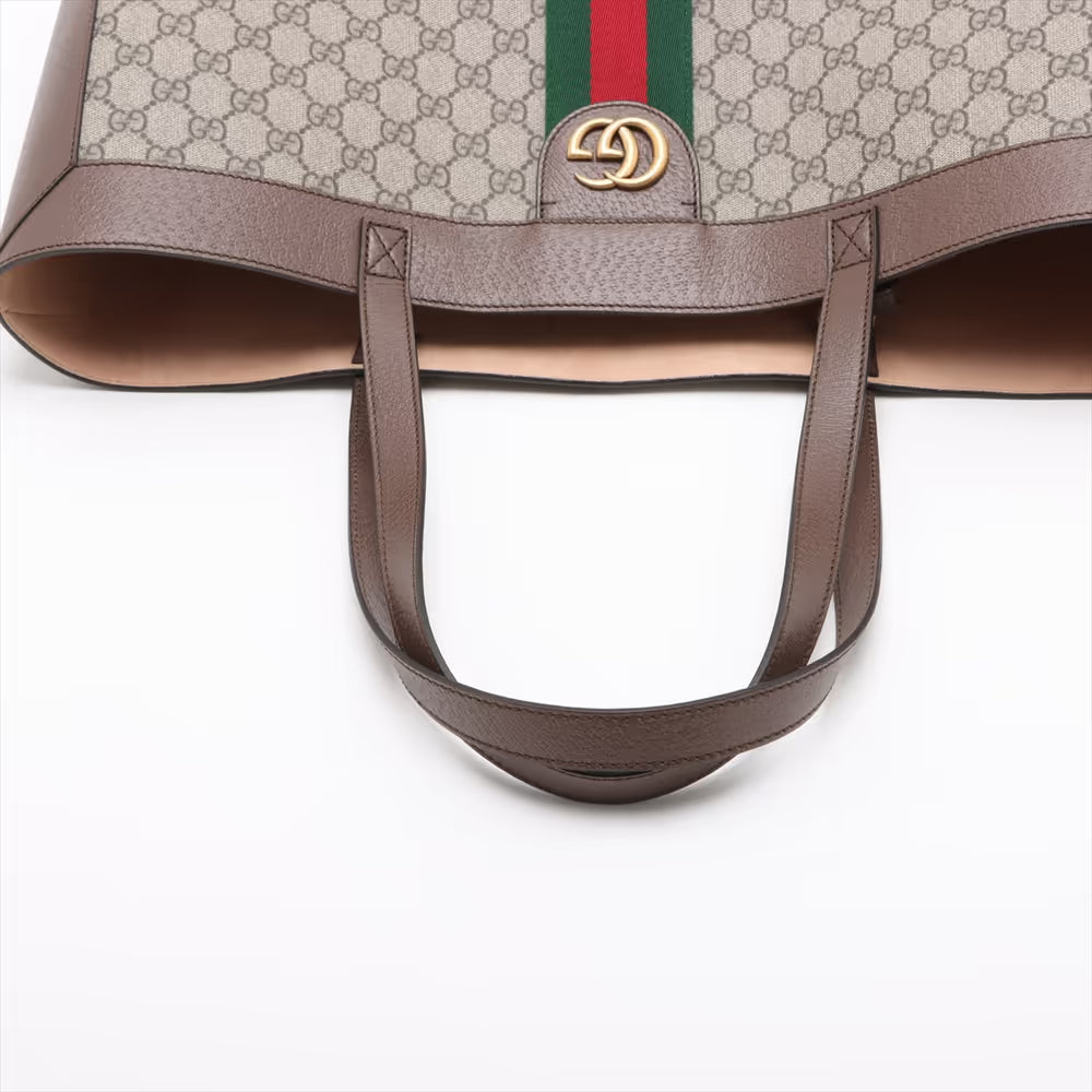 Gucci GG Supreme Ophidia Tote Bag Brown