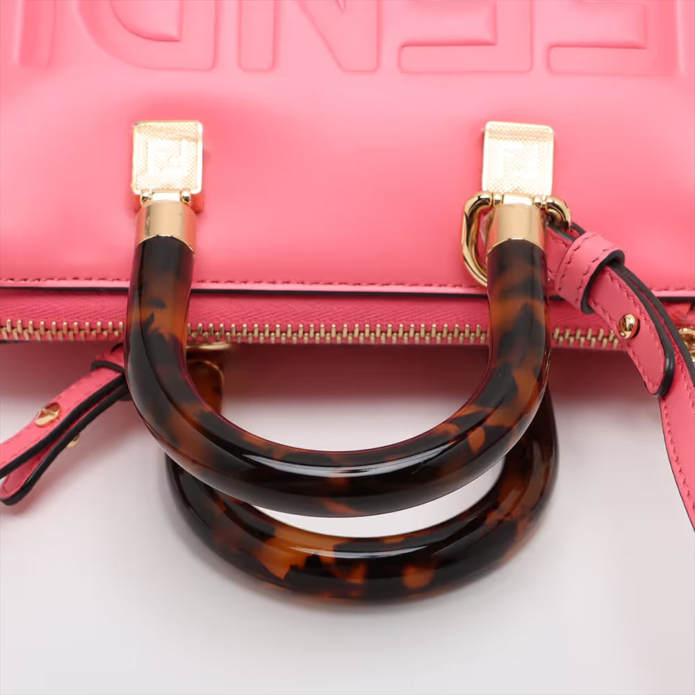 Fendi By The Way Mini Leather Two-Way Handbag Pink