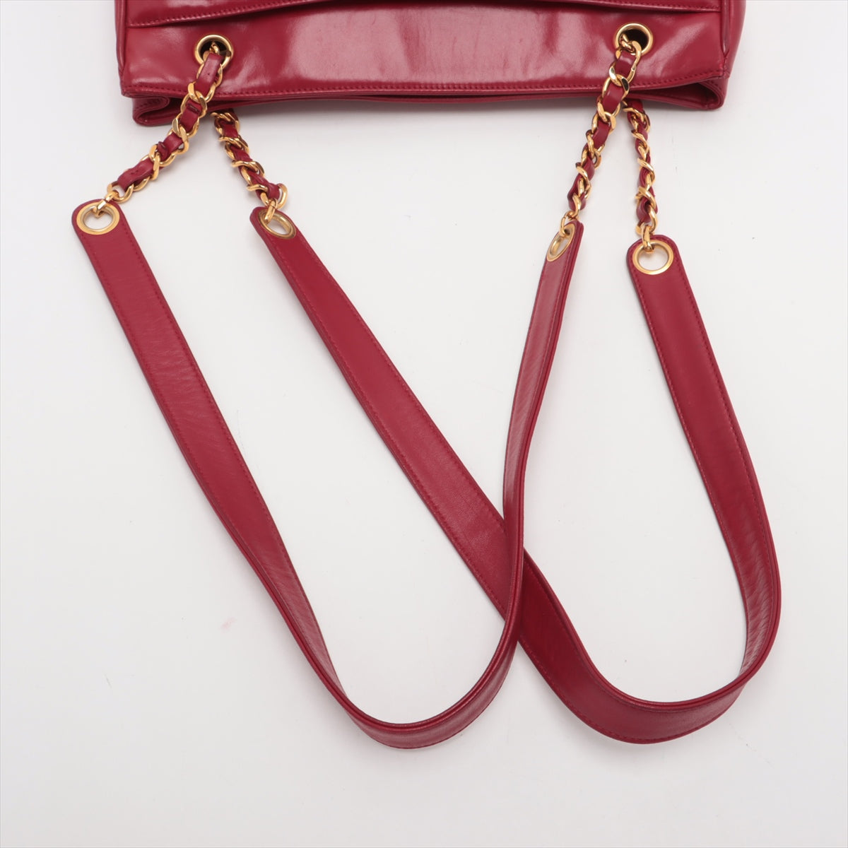 Chanel CC Logo Lambskin Chain Tote Bag Red * PREORDER *