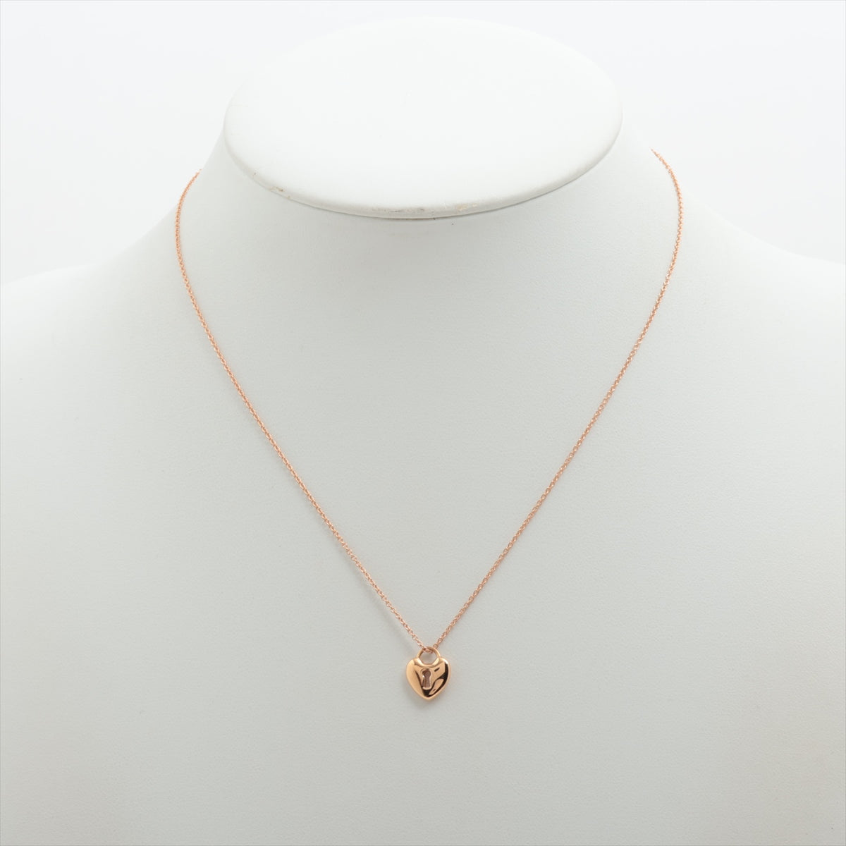 Tiffany & Co. Heart Lock Pendant Necklace Rose Gold