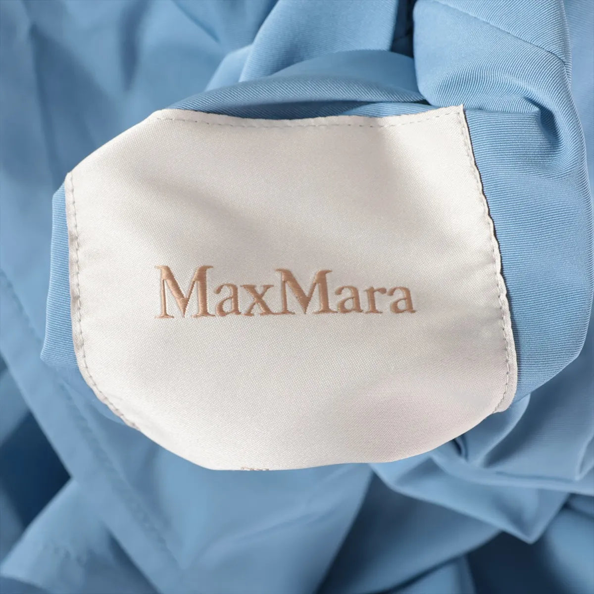 Max Mara Polyester Coat Light Blue