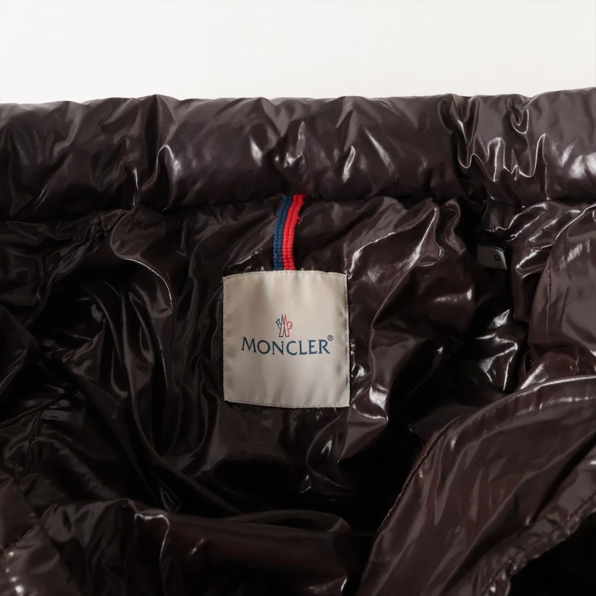 Moncler Meina Nylon Down Coat Brown