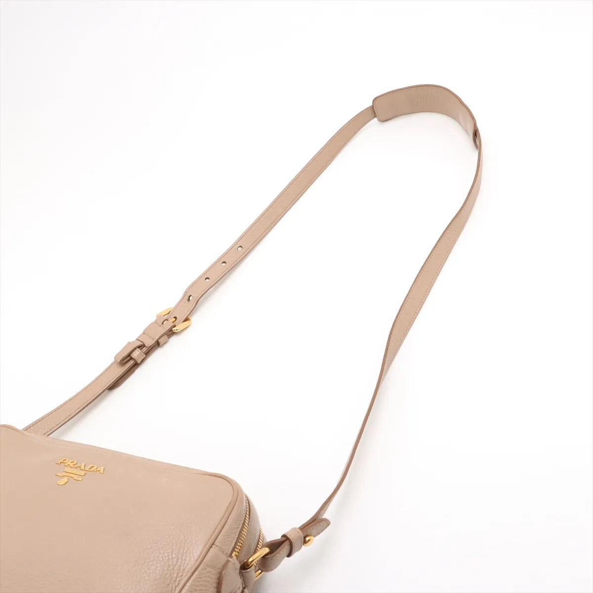 Prada Leather Camera Bag Beige