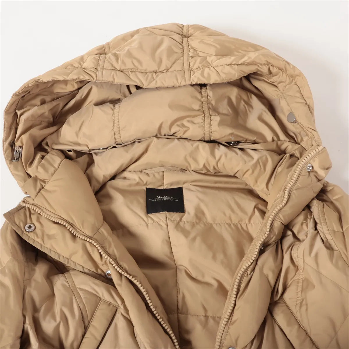 Max Mara Weekend Nylon Down Coat Beige
