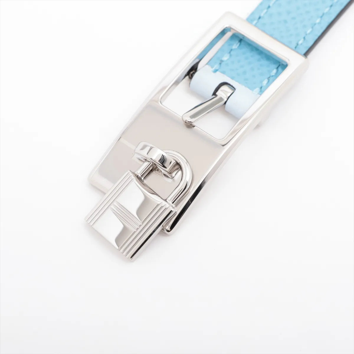 Hermès Lucky 15 Reversible Cadena Lock Leather Belt Blue