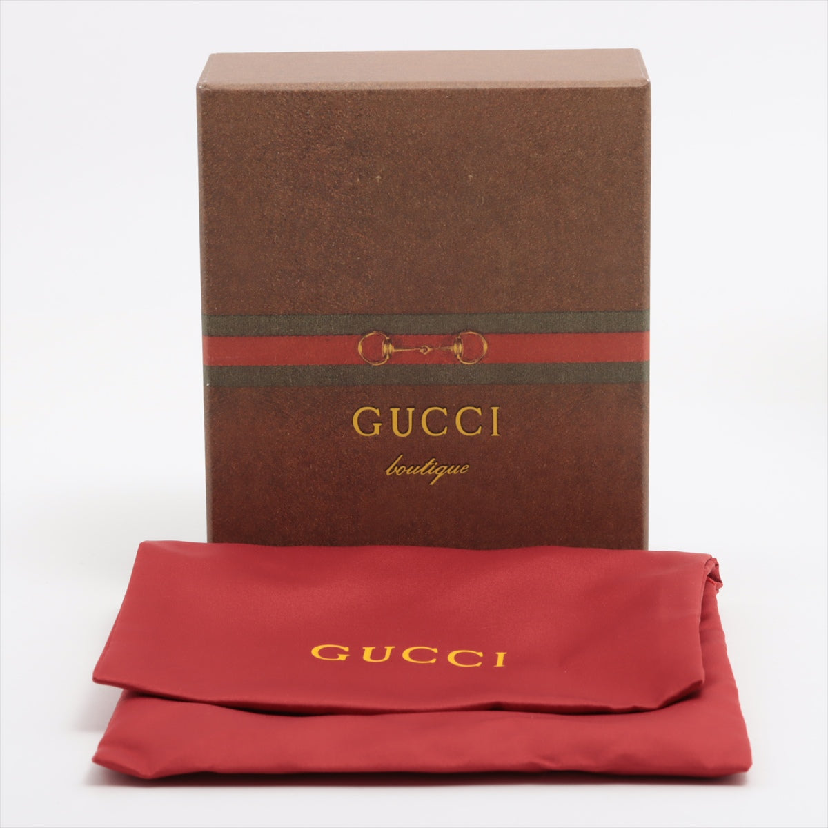 Gucci GG Logo Leather Lip Case Red