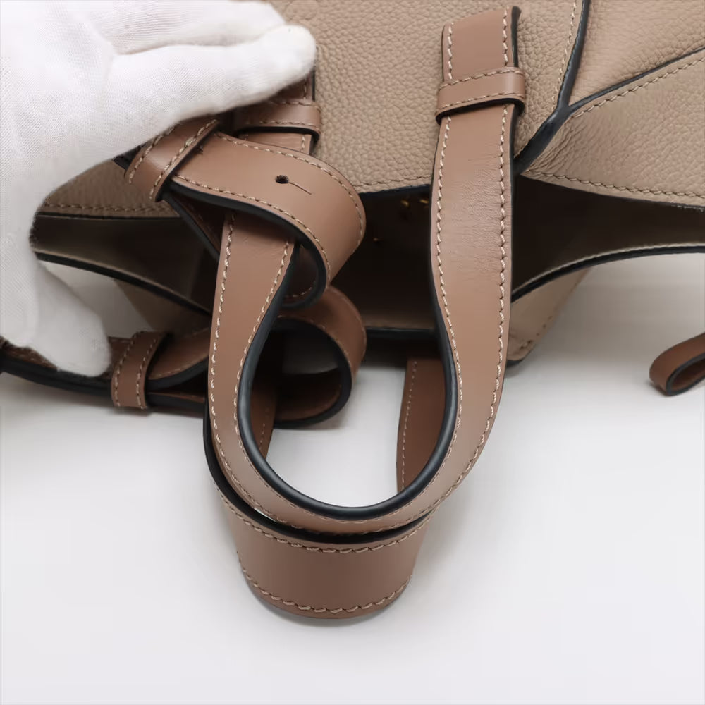 Loewe Hammock Leather Two-Way Handbag Beige