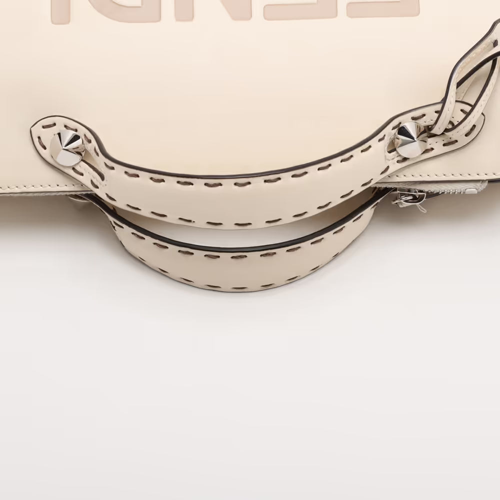 Fendi By the Way Medium Leather Two-Way Handbag Beige