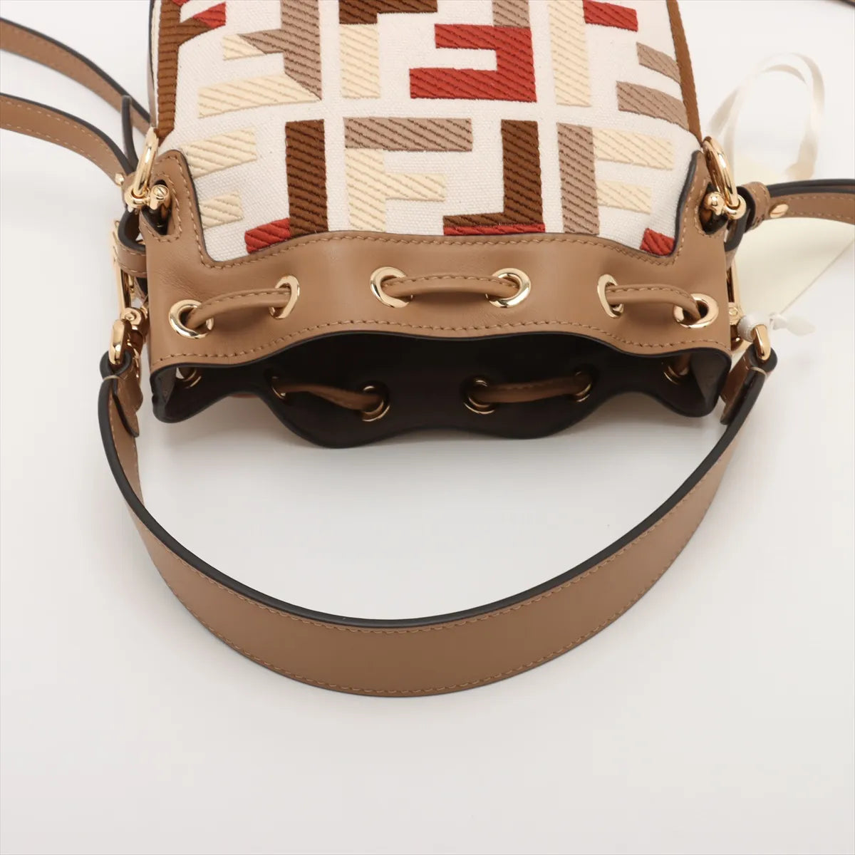 Fendi Zucca Mon Tresor Mini Canvas Two-Way Handbag Multicolor