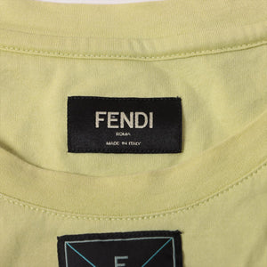 Fendi Label Tag Logo T-shirt Yellow