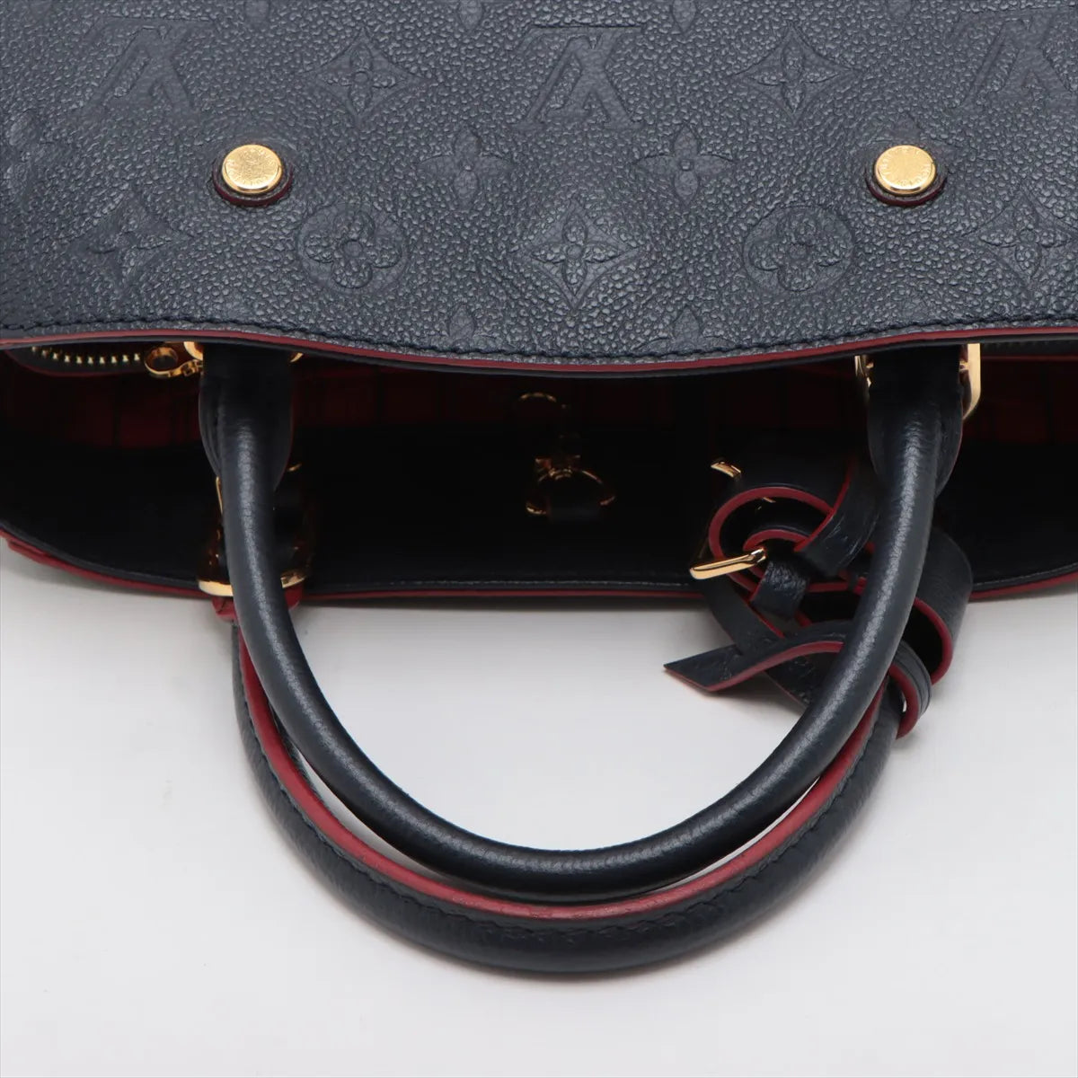 Louis Vuitton Monogram Empreinte Montaigne BB Marine Rouge