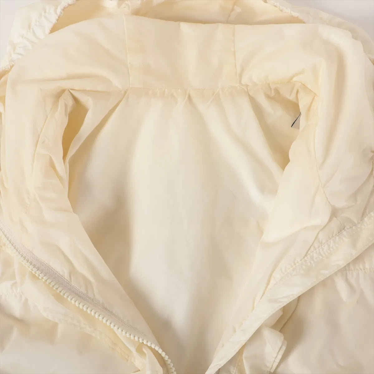 Moncler Ruffle Nylon Jacket Ivory