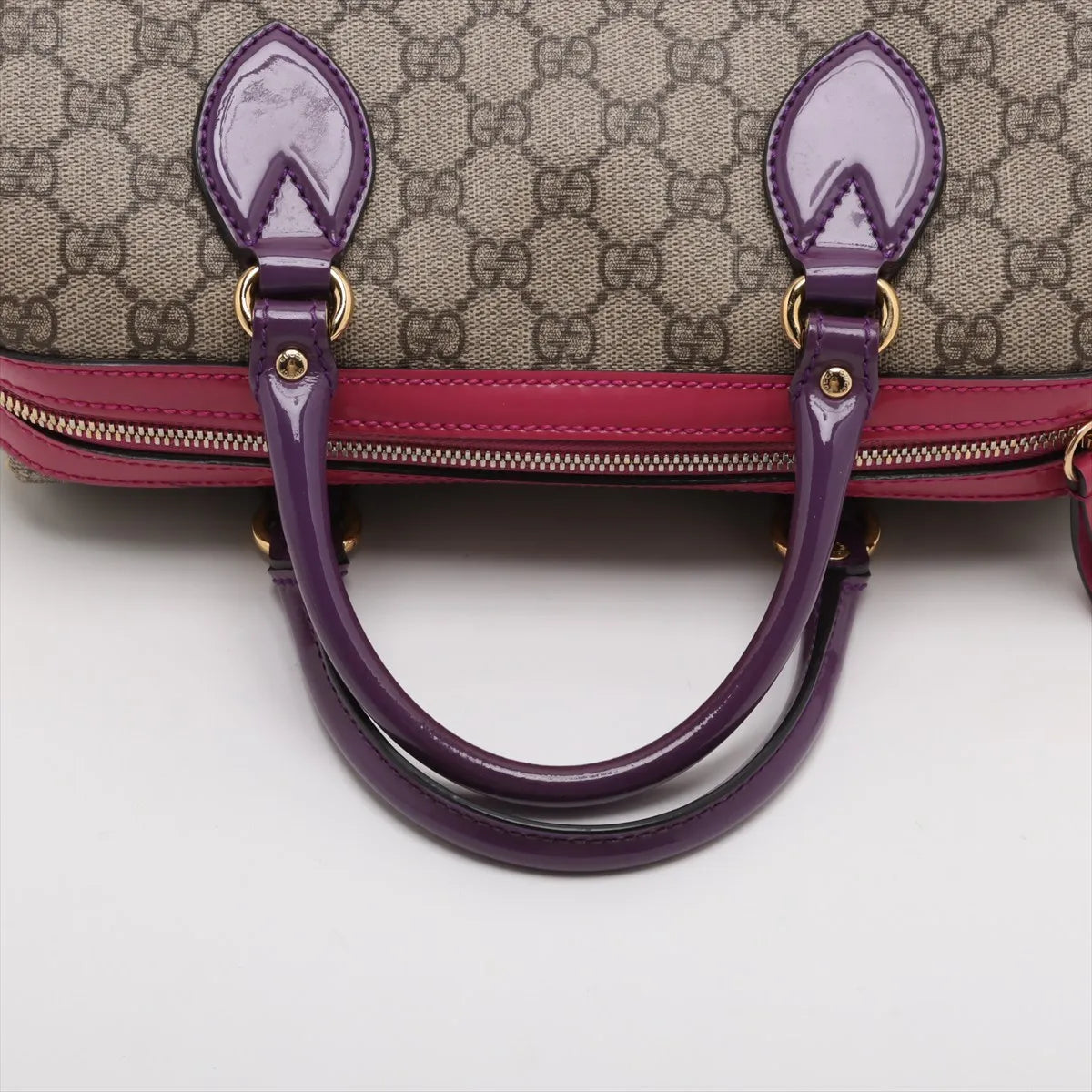 Gucci GG Supreme Patent Leather Handbag Multicolor